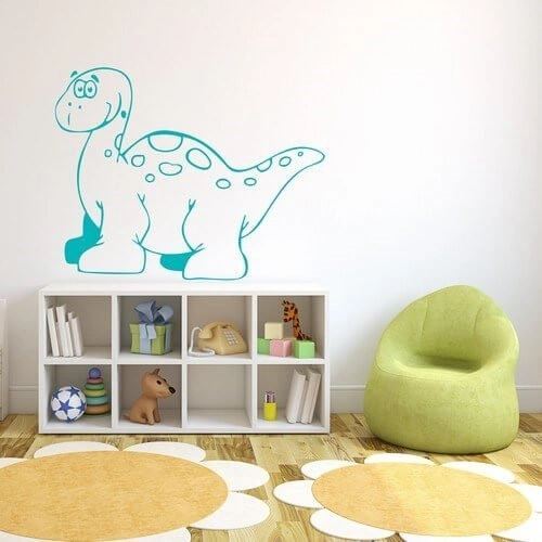 Der süßeste Dino-Wandaufkleber für das Mädchenzimmer