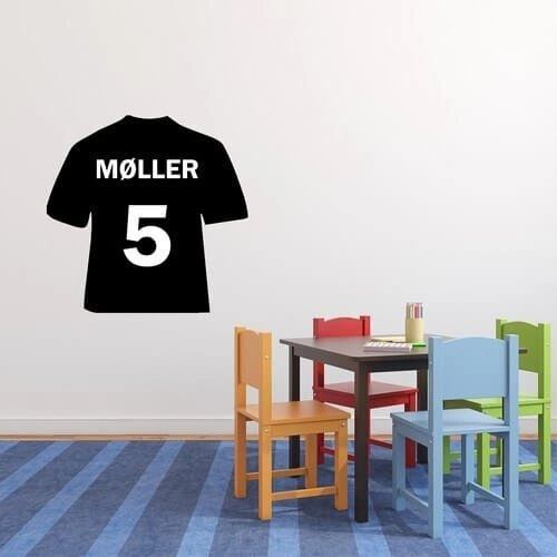 Fußballtrikot mit Name und Nummer - Wandaufkleber